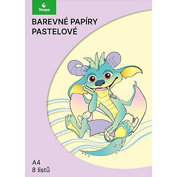 STEPA A4 8 listů, pastelový mix 8 barev