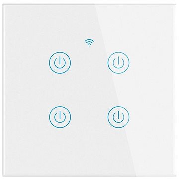 Surtep Tuya Smart DS-101BW-4 gombos villanykapcsoló, fehér