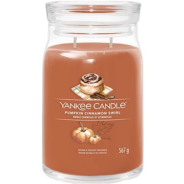 YANKEE CANDLE Signature Pumpkin Cinnamon Swirl 567 g, 2 kanóc