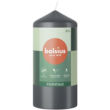 BOLSIUS Pillar Stormy Grey 12 cm, 233 g