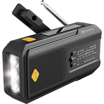 Sandberg Surviovor All-in-1 Multifunkciós rádió, FM/AM, 2000 mAh, fekete