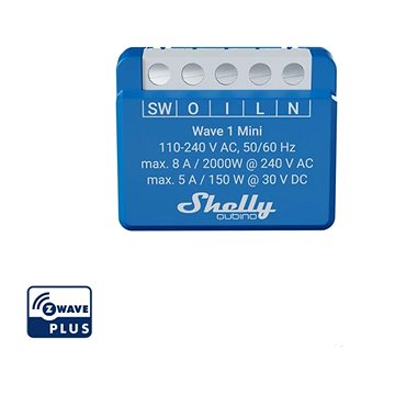 Shelly Wave 1 Mini, kapcsolómodul, Z-Wave