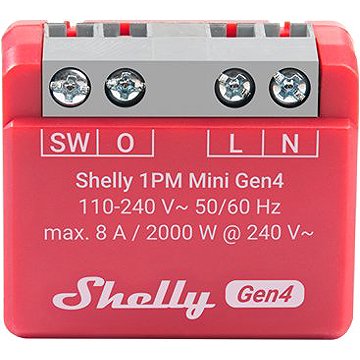 Shelly Gen4 1PM Mini, kapcsoló modul, Wi-Fi