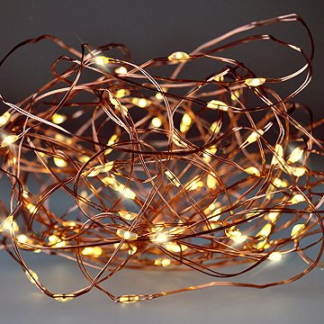 Solight karácsonyi fényfüzér, réz, meleg fehér, 50×mini LED, 5 m