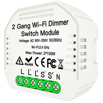 MOES Hidden Wifi Smart Dimmer Switch 2gang