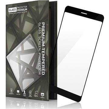 Tempered Glass Protector Samsung A8 fekete okostelefonhoz - Üvegfólia