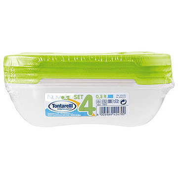 Tontarelli NUVOLA 4 × 0,5 l, zöld, téglalap