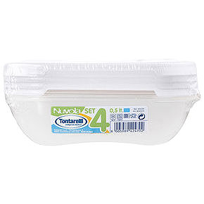 Tontarelli NUVOLA 4 × 0,5 l, fehér, téglalap