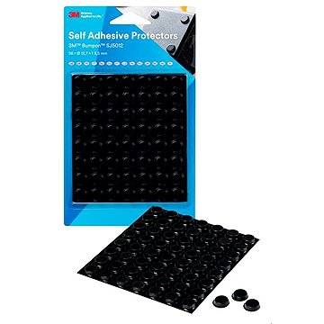 3M Bumpon 12,7 × 3,5 mm, 56 darab, fekete szín