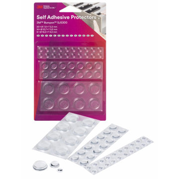 3M Bumpon Ütközőpárna szett, 20× 7,9×2,2 mm, 14× 12,7×3,5 mm, 8× 19,1×4,1 mm