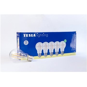 Tesla FILAMENT RETRO BULB E27, 7,2 W, 230 V, 806 lm, 25000 h, 2700K meleg fehér, 360°, víztiszta