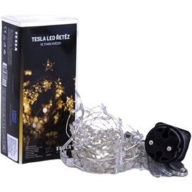 Tesla - Csillag 1,5 cm, 50LED, 2700K, 5 m + 3 m kábel, 230 V, időzítő, IP44