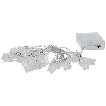 Tesla - dekoratív láncos kampók, 10LED, warm white