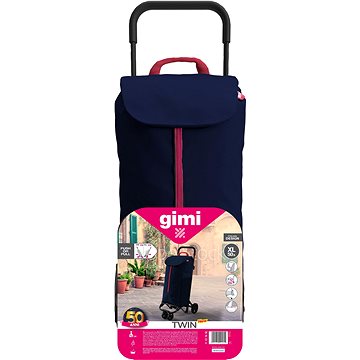 GIMI Twin bevásárlókocsi kék, 52 l