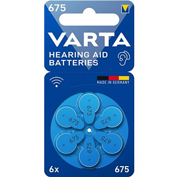 VARTA Hearing Aid Battery Hallókészülék-elem 675 6 db