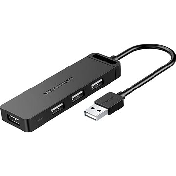 Vention 4-Port USB 2.0 Hub with Power Supply 0.15m Black