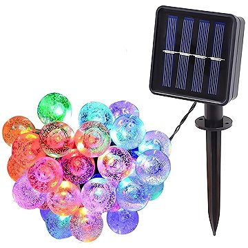 VERK 12298 Napelemes dekoratív fényfüzér, 40 LED, 700 cm, multicolor