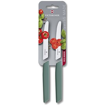 Victorinox Swiss Modern Paradicsomszeletelő kés szett - 2 db, zsályazöld