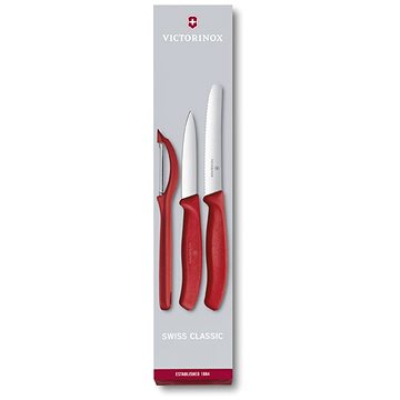 Victorinox Swiss Classic Készlet 2 db kés és kaparó, műanyag, piros