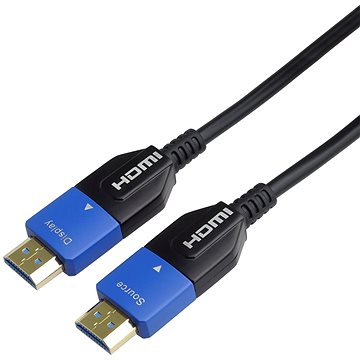 PremiumCord Ultra High Speed HDMI 2.1, AOC szálas kábel, 8K@60Hz, aranyozott csatlakozók, 15 m