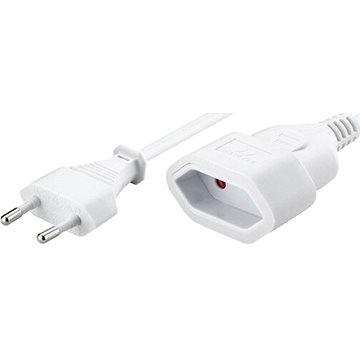 PremiumCord Dupla villa 230 V 2 m fehér