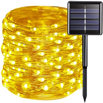 Gardlov 24007 Napelemes fényfüzér, 150 LED, IP44, 15 m, meleg fehér