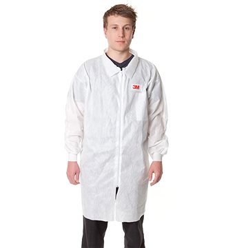 3M 4400 Látogatói/laboratóriumi köpeny, fehér, L
