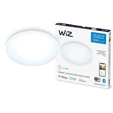 WiZ Tunable White SuperSlim mennyezeti lámpa 14 W, fehér