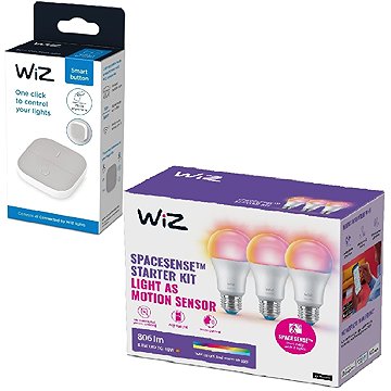 WiZ Wi-Fi BLE 60W A60 E27 822-65 RGB + Wiz Portable button