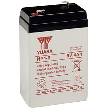 YUASA 6V 4Ah Karbantartásmentes ólomakkumulátor NP4-6