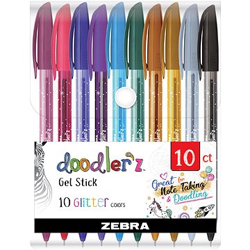ZEBRA Doodler´z csillámmal - 10 db-os készlet