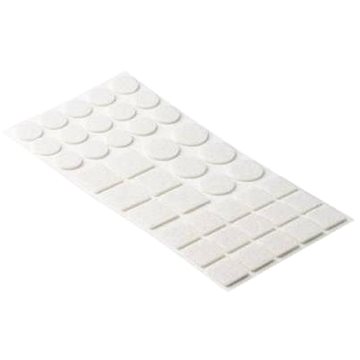 Euronářadí Filc alátét készlet, öntapadó, fehér, 42 db