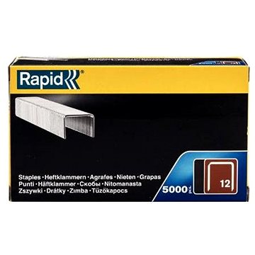 RAPID tűzőkapocs 12/10 mm, 5000 db, dobozban