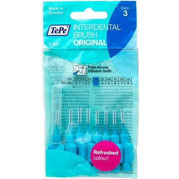 TEPE fogköztisztító kefék 0,6 mm Normal-kék 8 db