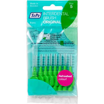 TEPE fogköztisztító kefék 0,8 mm Normal-zöld 8 db