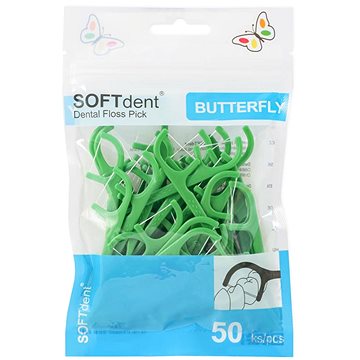 SOFTDENT Pillangó fogpiszkáló, 50 db színvariáns