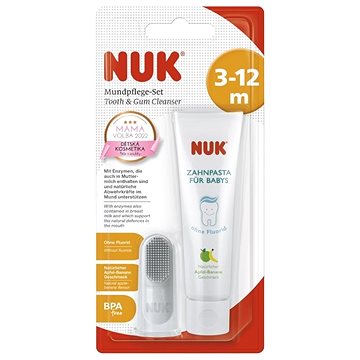 NUK Apfel-Banane 40 ml + ujjra húzható fogkefe