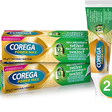 COREGA Power Max rögzítés + frissesség, 2× 40 g