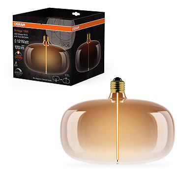 OSRAM LED izzó, barna, E27, 4 W, VINTAGE ELIPSE, meleg fehér