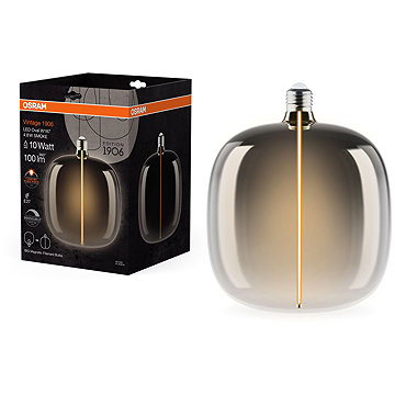 OSRAM LED izzó, füstös, E27, 4,8 W, VINTAGE OVAL, meleg fehér