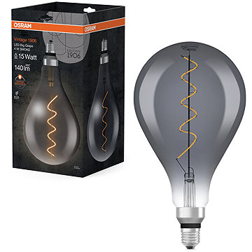 OSRAM LED izzó, spirál, fekete, E27, 4 W, VINTAGE, meleg fehér