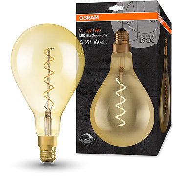 OSRAM Spirál LED izzó, dimmelhető, E27, 4 W, VINTAGE, meleg fehér