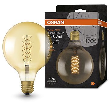 OSRAM Dimmelhető LED izzó, aranyszínű, E27, 7 W, VINTAGE 1906, meleg fehér