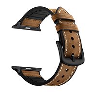 Eternico Leather and Silicone Band az Apple Watch 42mm / 44mm / 45mm barna - Szíj