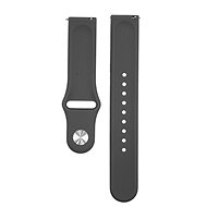 Szíj Eternico Quick Release 20 Silicone Band fekete Samsung Galaxy Watch-hoz