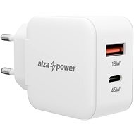 Hálózati adapter AlzaPower A145 Fast Charge 45 W fehér