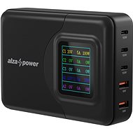 AlzaPower M500 Digital Display Multi Ultra Charger 200W fekete - Hálózati adapter
