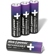 AlzaPower Rechargeable HR6 (AA) 2500 mAh 4db öko dobozban - Tölthető elem