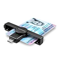 AXAGON CRE-SMP1C Smart card / ID card PocketReader, USB-C - Elektronikus személyi igazolvány olvasó