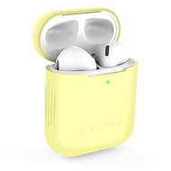 AlzaGuard Skinny Silicone Case az Airpods 1. és 2. generációjához, sárga - Fülhallgató tok